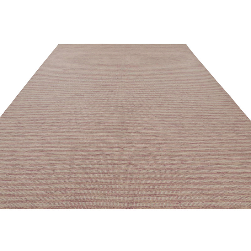 Scandinavian Wool Striped Area Rug, Rectangle 12' x 18'