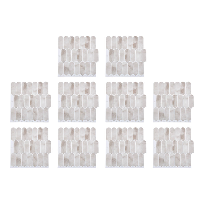 10Pcs Self-Adhesive Wall Tile Stickers, Beige
