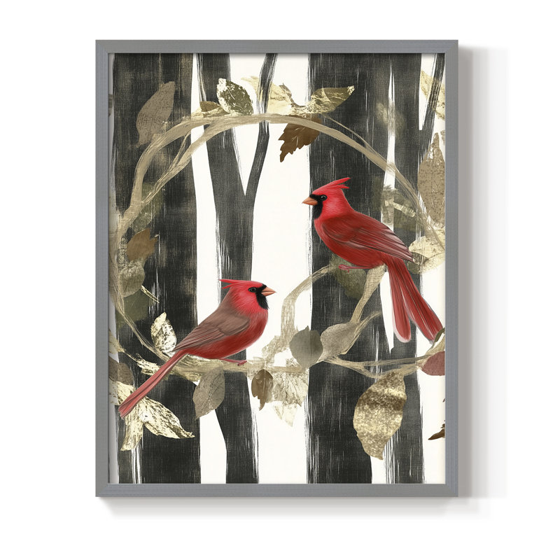 Christmas Holiday Art CDVI, reproduction d'art encadrée - bois massif, Gris, H 30 po x l 24 po