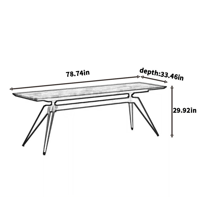 Stavya, H 29,92 po x L 78,74 po x l 33,46 po