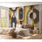 Peel & Stick Abstract Wall Mural - Gold Marble Geometric Pattern-824219042