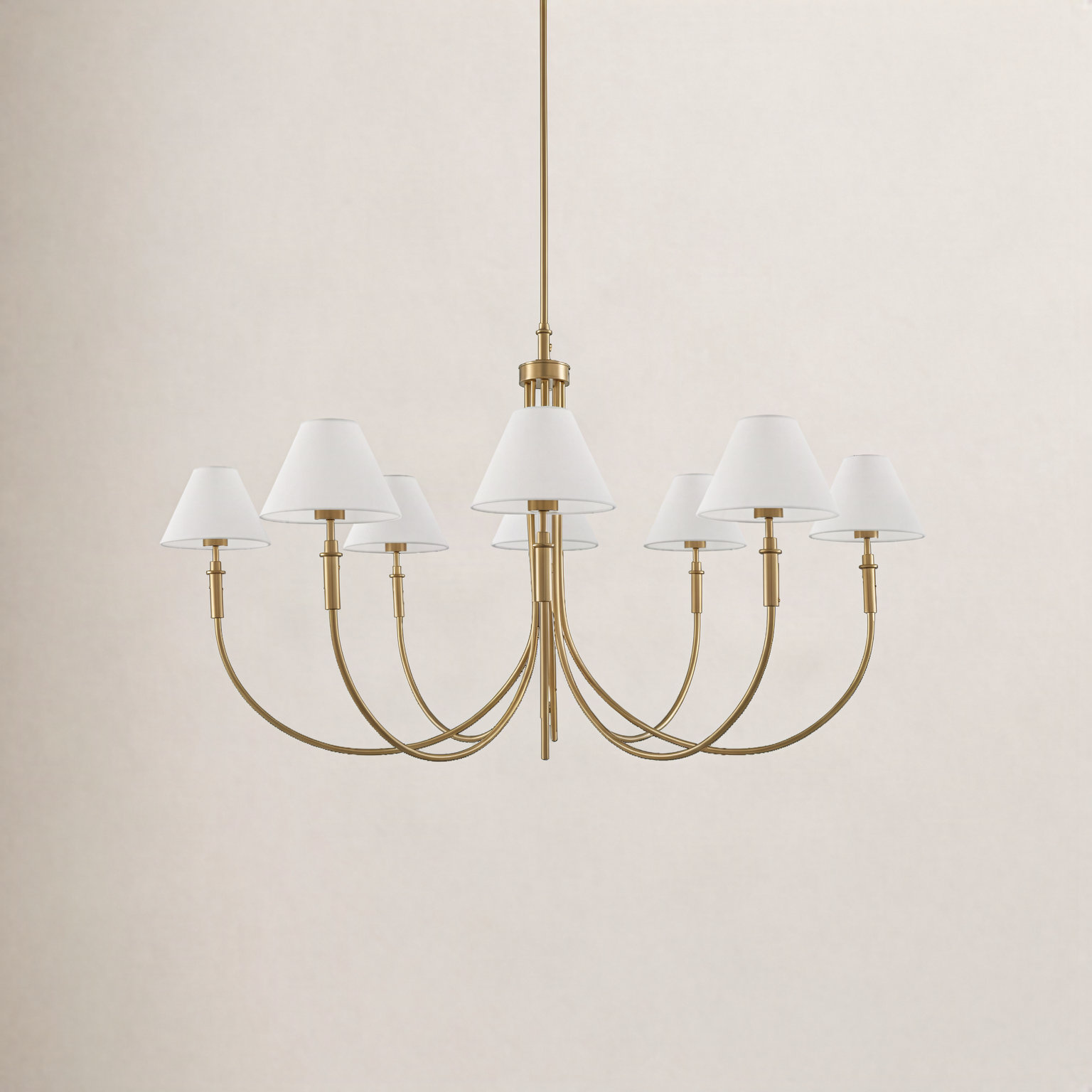 Celeste Iron 8-Light Chandelier, Brass