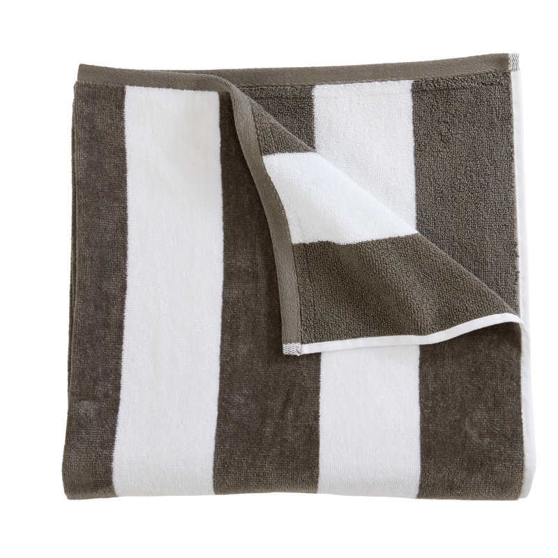 Serviette de plage 100 % coton, Gris anthracite