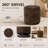 18.5" Leopard Print Upholstered Swivel Vanity Stool