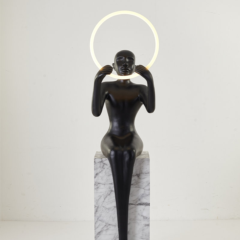 61'' LED Novelty Floor Lamp, Black
