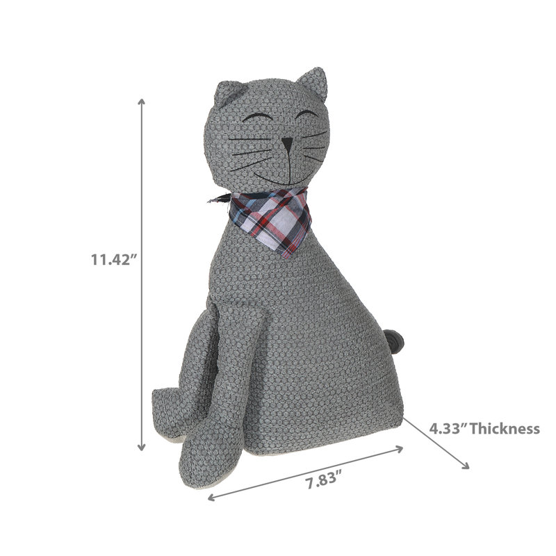 Butoir de porte pour chat assis