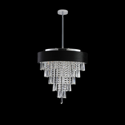 Dallas 5-Tier Crystal Chandelier with Adjustable Height (Bulb Not Included)