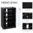 5-Tier Media Stand Cabinet with 3-Level Adjustable Shelves, Tempered Glass Doors, and Cable Management, Distressed