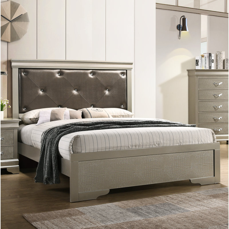 Upholstered Standard Bed, King