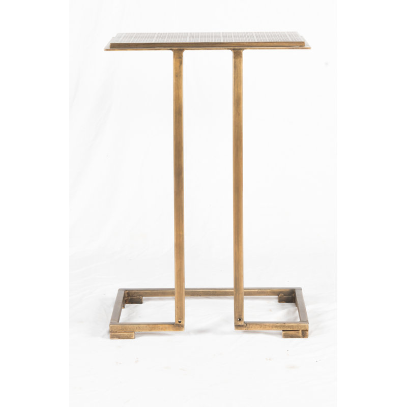 Element End Table, Antique Brass