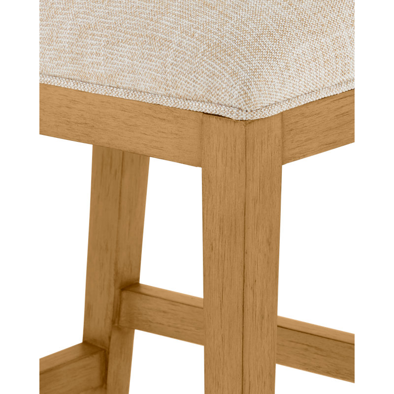 Santos Bar Stool, Barrett Dusk, Bar Stool (30" Seat Height), Beige/Sea Sand/Satin Brass