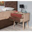 Table de chevet moderne avec 2 tiroirs, finition chêne Sonoma, 23,6 po x 24,0 po x 15,7 po | Panneau de particules 100% enduit de mélamine, revêtement UV, pieds de charme, poignées en métal et en corde | Design scandinave, parfait pour le rangement dans la chambre à coucher et le salon