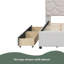 Lit plateforme tapissier avec tête de lit en lin-114234540-114234542