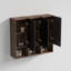 Armoire d'appoint flottante noire et noyer