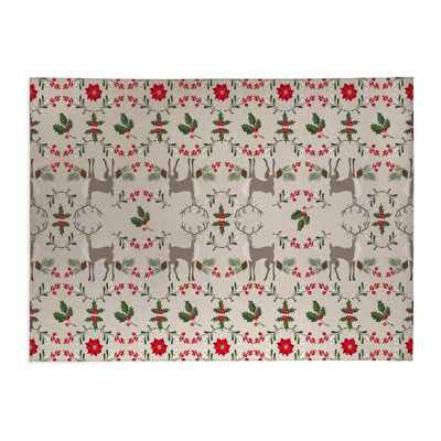 Botanical Deer Low Profile Kitchen Mat