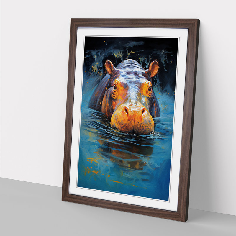 Hippo Abstract - Framed Print