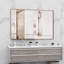 Miroir mural de salle de bain rectangulaire surdimensionné avec cadre