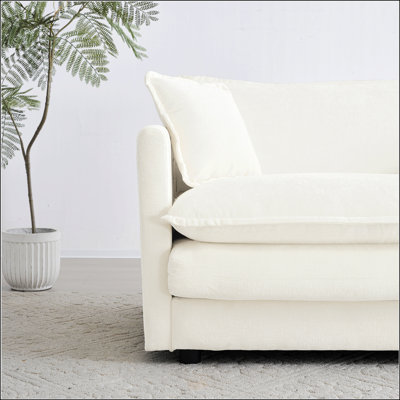 Chaise d'appoint moderne avec repose-pieds