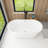 67" Freestanding Soaking Acrylic Bathtub In Gloss White