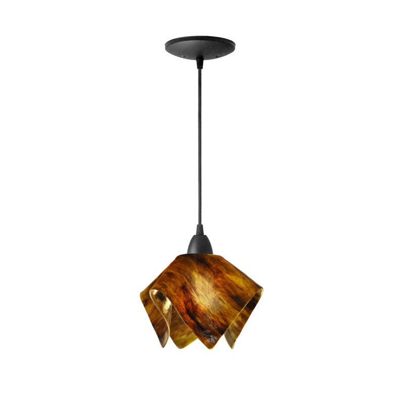 Luminaire suspendu Amergin, Noir, Petit, Terre