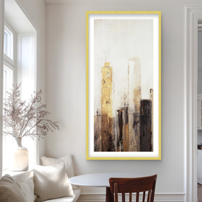 Earthy tones city - Building Framed Matted Print