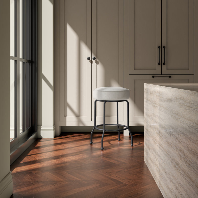 Kelsey Swivel Counter Stool, Beige