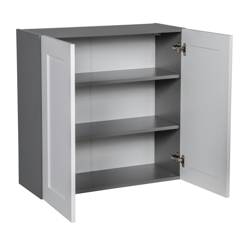 Armoire murale ouverte à panneau de particules standard prête à assembler, Blanc mat, H 30 po x l 30 po