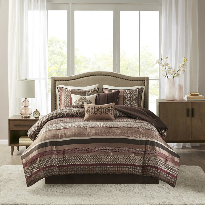 Red Queen 7 Piece Comforter - Comforter, , 100% Brushed Fabric Reverse Bedding With Machine Washable Fabric,
