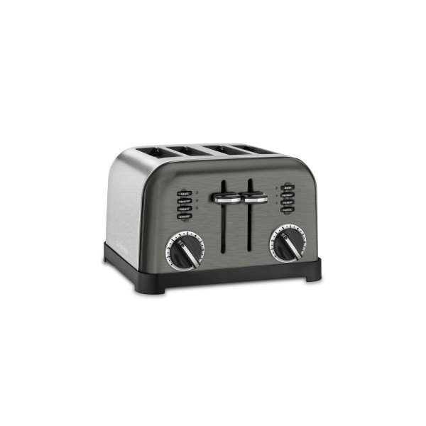 Grille-pain à 4 tranches Cuisinart, Noir / Inox