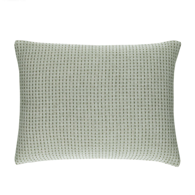 Pick Stitch Matelasse Sham, Standard, Evergreen