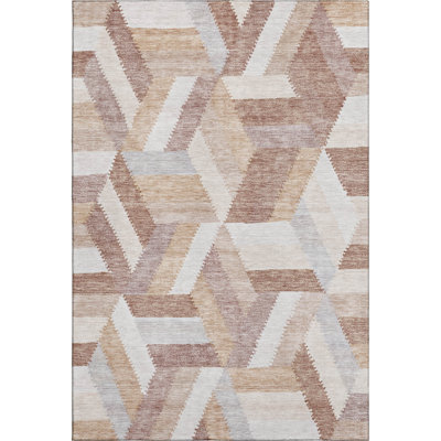 Premium Machine Washable Larock AMF1241 Geometric Rug