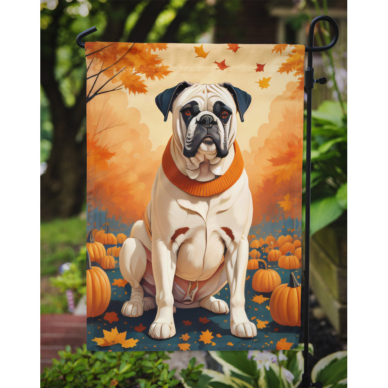 Drapeau de jardin blanc Boxer