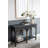 Wooden Console Table with Gold Accents - 47" x 15.5" x 32" - Black