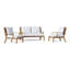 Hadley Outdoor 3 - Piece Teak Conversation Set-547875426-624906733