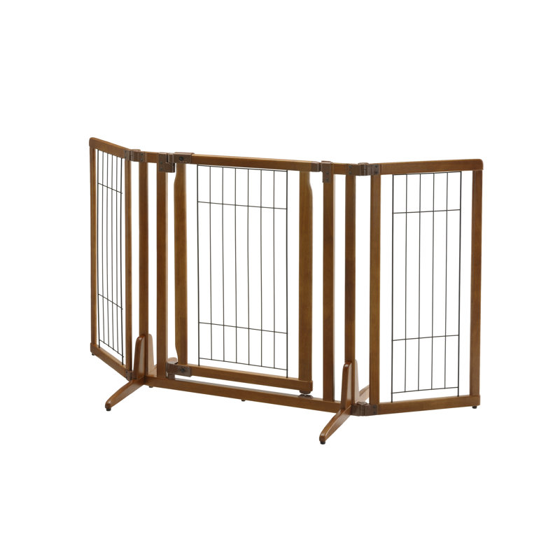 Free Standing Pet Gate, Medium Wood