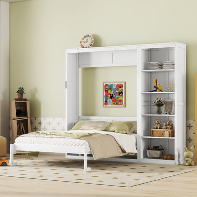 Grand lit escamotable peu encombrant, bois massif et bois aggloméré, essentiel pour la maison moderne