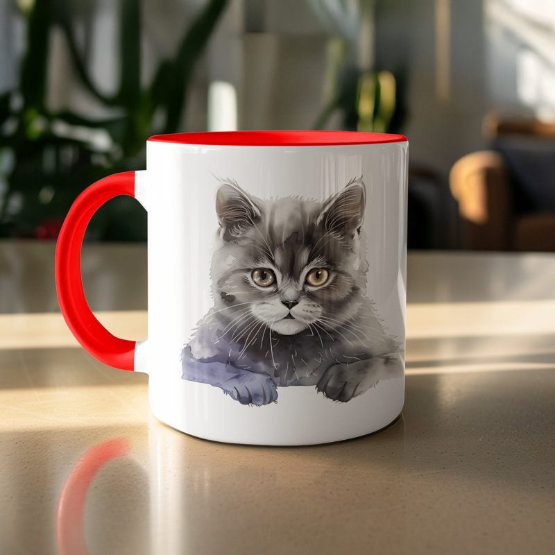 Ceramic Coffee Mug, 2, Red