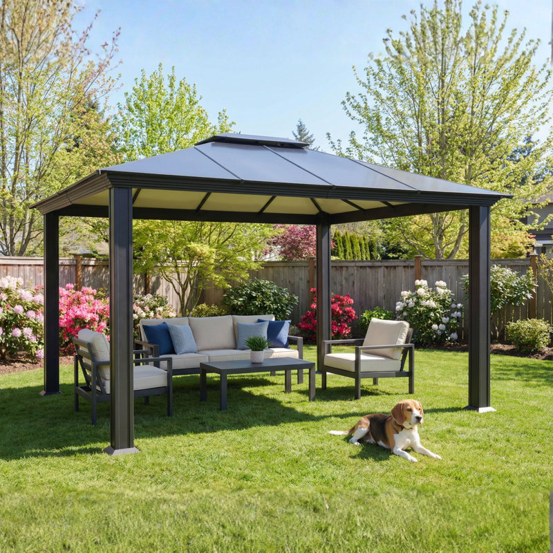 Santa Monica Aluminum Patio Gazebo, 12 ft x 12 ft