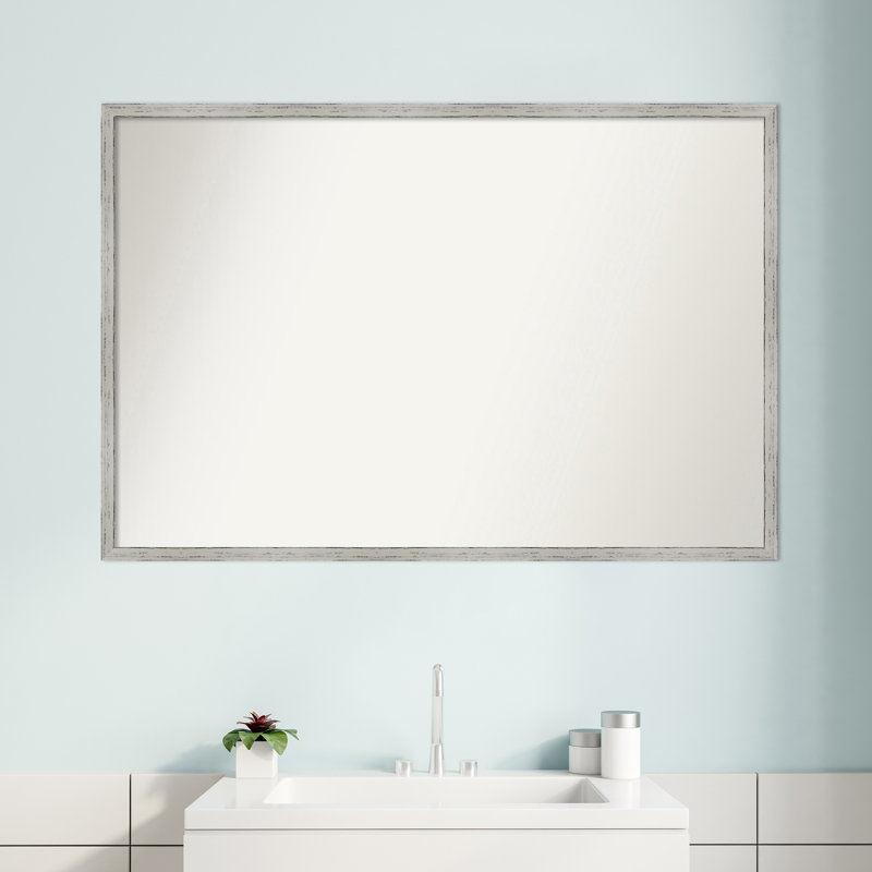Miroir de salle de bain Shiplap, 25 po x 37 po