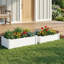 Ensemble de boîte à fleurs 13 po x l 39 po x P 16 po avec jardin surélevé en PVC pour piquets de terre, jardin et entrée-1821828298-1820924256