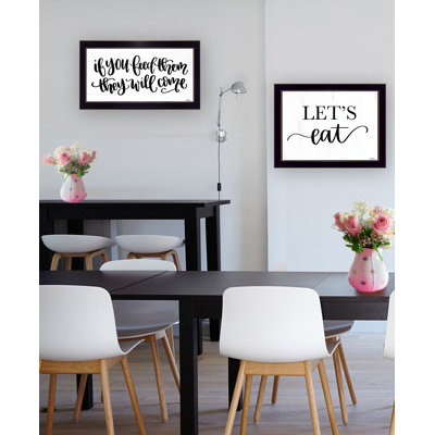 Ensemble d'art encadré vignette 2 pièces «Let's Eat / Nourrir eux» par Imparfect Dust