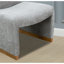 Fauteuil d'appoint confortable, fauteuil de chambre rembourré, conception sans accoudoirs avec pieds en bois et tissu chenille doux pour le salon