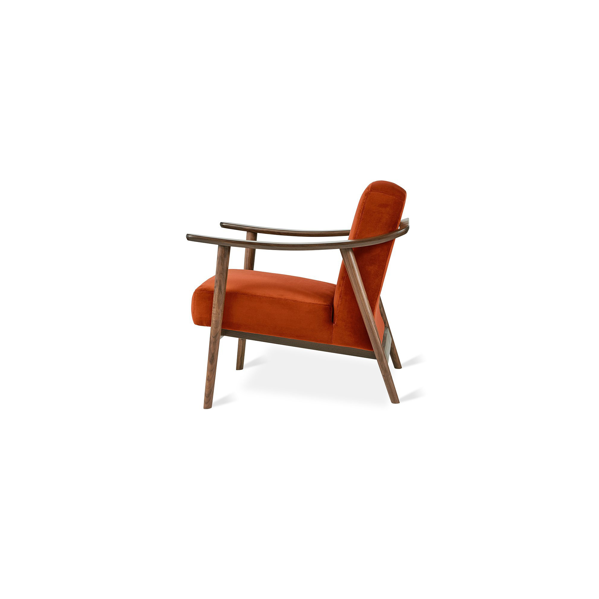Baltic Chair, Walnut, Velvet Russet Velvet
