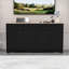 Buffet Farmhouse avec tablettes et tiroirs réglables, meuble télé pour téléviseur de 70 po-116954894