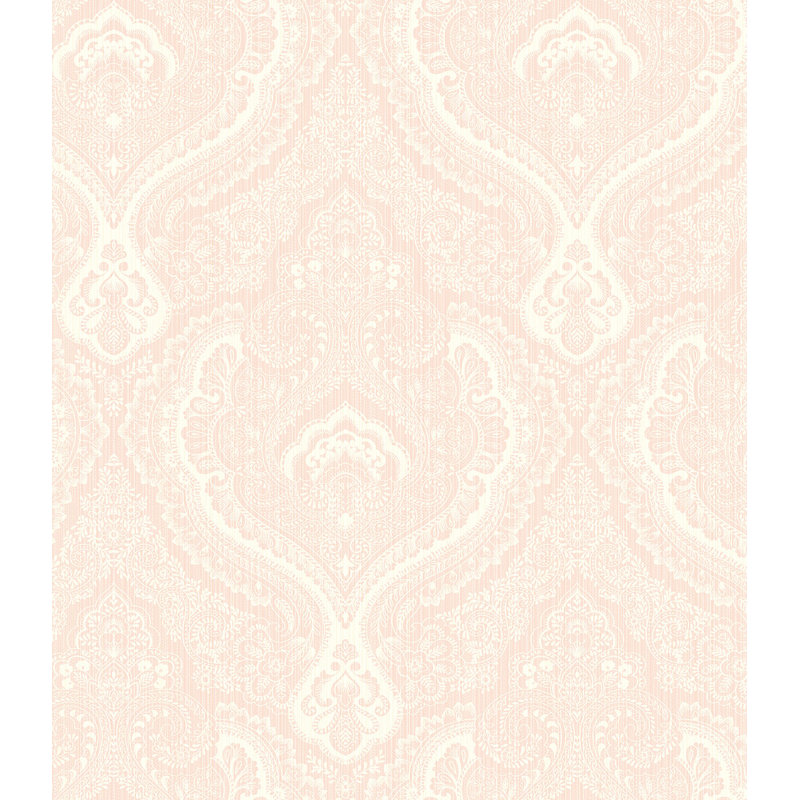 Seabrook Designs Padma Damask Unpasted Wallpaper, Blush