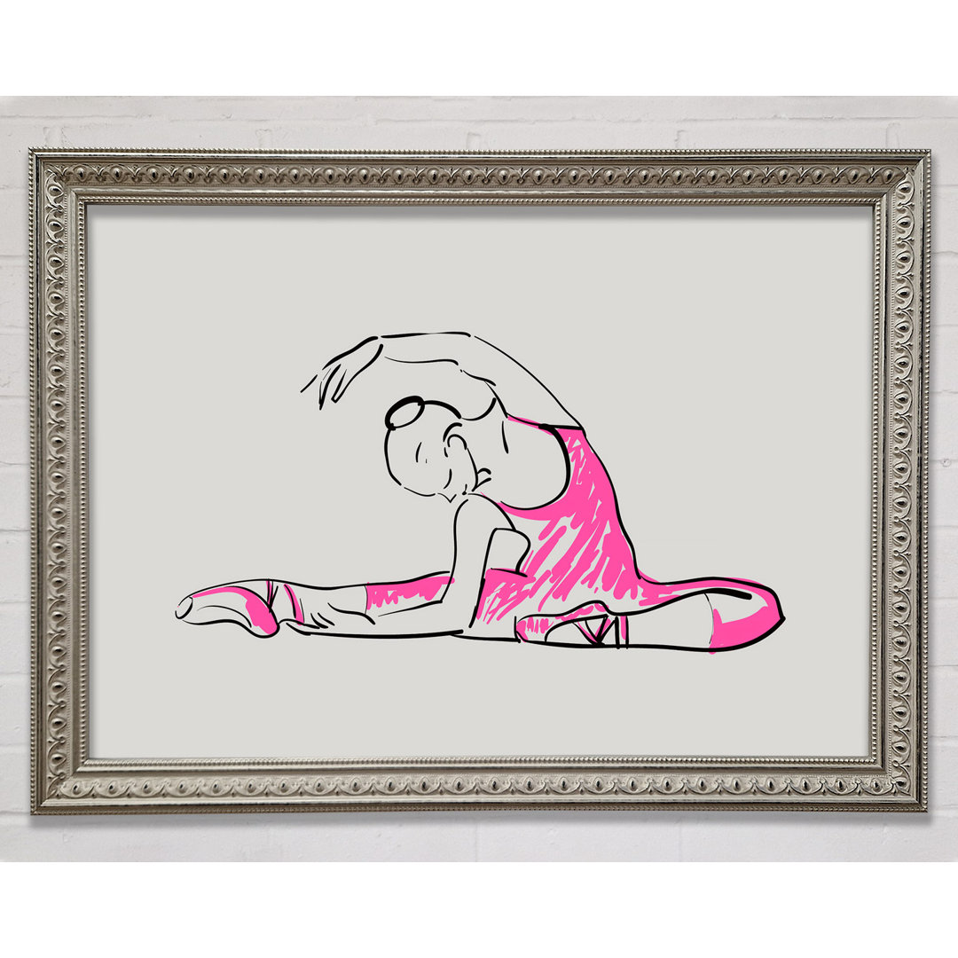 Gerahmtes Wandbild Grey Pink Ballerina 2