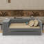 Lit plateforme double tapissier pleine grandeur avec tablettes de rangement, bureau, station de charge et lit gigogne-1291572534