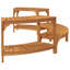 Vidaxl Hot Tub Surround Half-Round Brown Solid Acacia Wood Outdoor Garden Spa