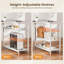 L-Shaped Computer Desk with Storage Bag & 3 Fabric Drawers, Modern Home Office Corner Desk with Storage Shelves, Space-Saving Workstation for Bedroom, Study & Small Spaces-1124808977-1124808982
