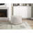 Off-White Corduroy Square Plush Ottoman Footstool, Non-Slip Sitting Pouf | Gift Idea